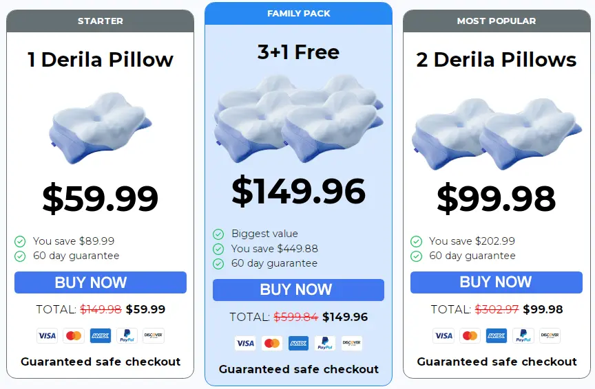 Derila Ergo Pillow Work Limited Time Special Pricing - Act Now!